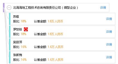 北海海地工程技术咨询有限责任公司 微型企业